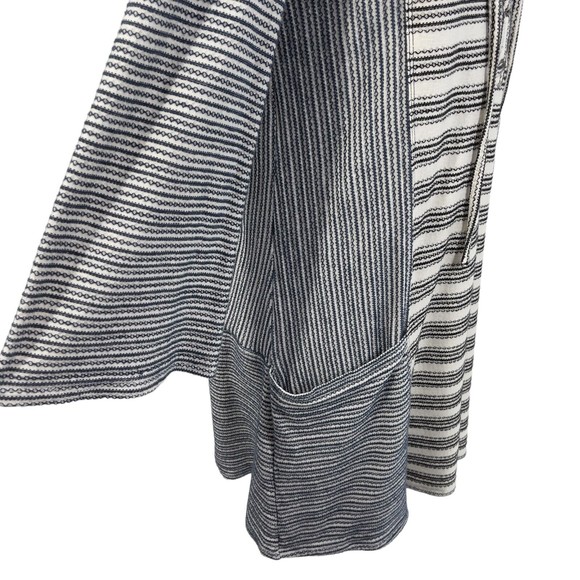 BCBGMaxAzria Lani Lace Up Front Embroidered Striped Knit Tunic Dress Womens S - Picture 6 of 14